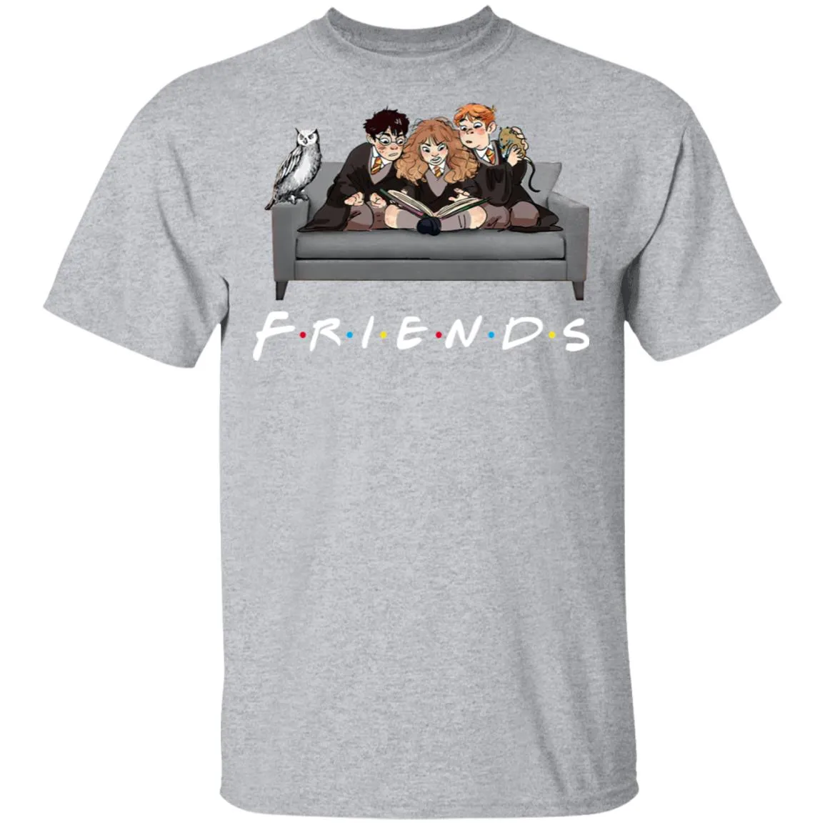 The Golden Trio FRIENDS Harry Potter Hermione & Ron Men's T-Shirt 4 redirect 985