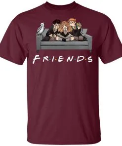 The Golden Trio FRIENDS Harry Potter Hermione & Ron Men's T-Shirt 14 redirect 986