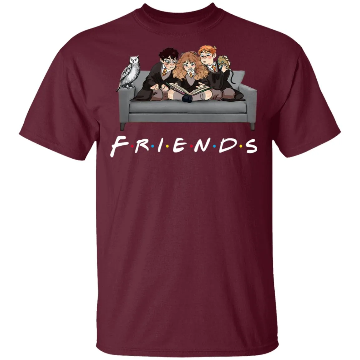 The Golden Trio FRIENDS Harry Potter Hermione & Ron Men's T-Shirt 5 redirect 986
