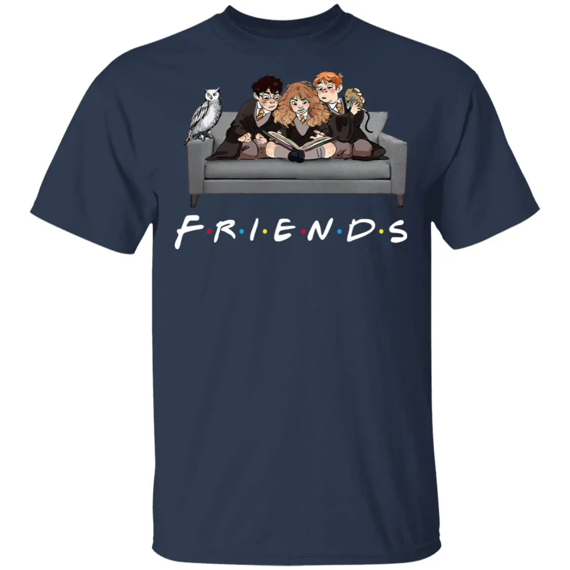 The Golden Trio FRIENDS Harry Potter Hermione & Ron Men's T-Shirt 6 redirect 987
