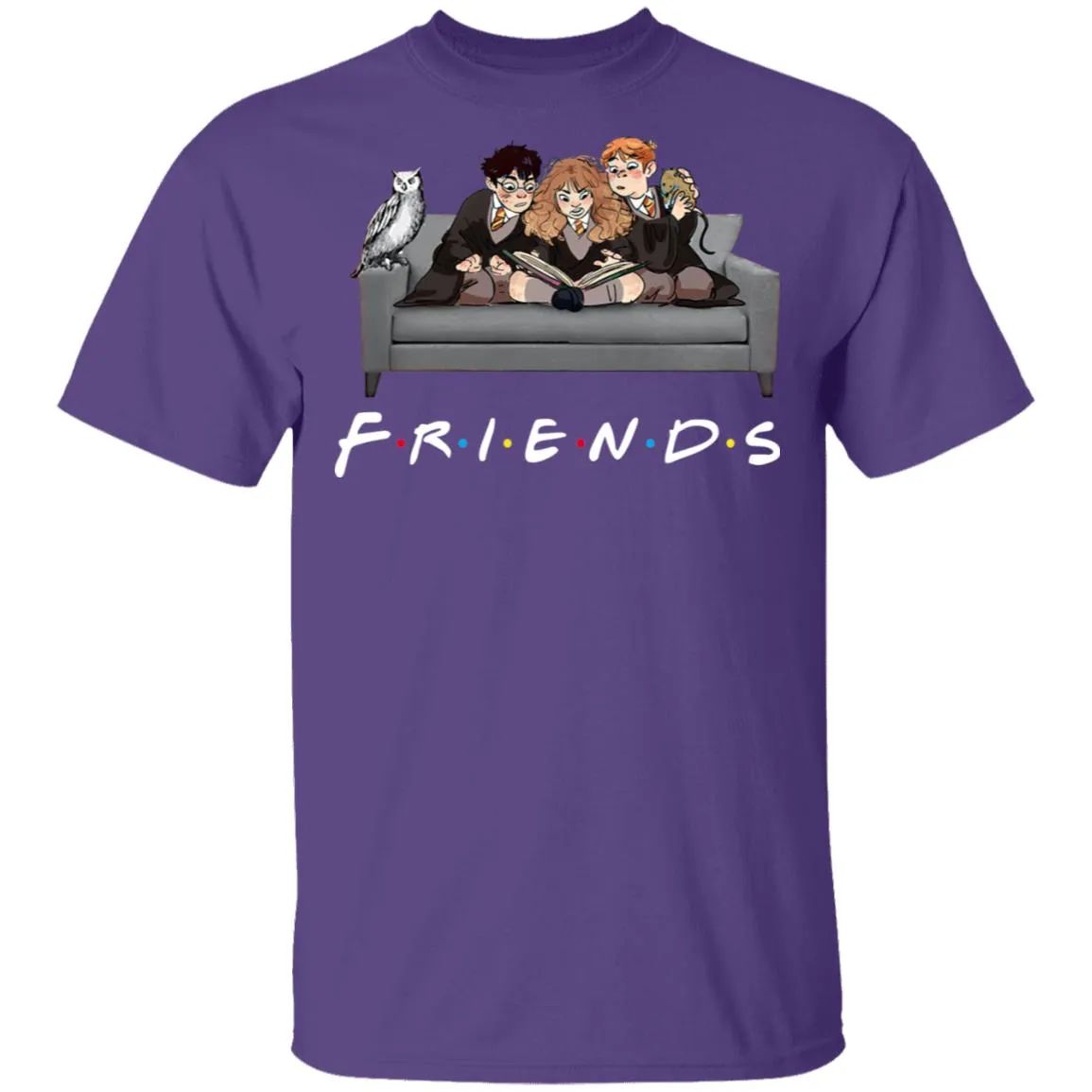 The Golden Trio FRIENDS Harry Potter Hermione & Ron Men's T-Shirt 7 redirect 988