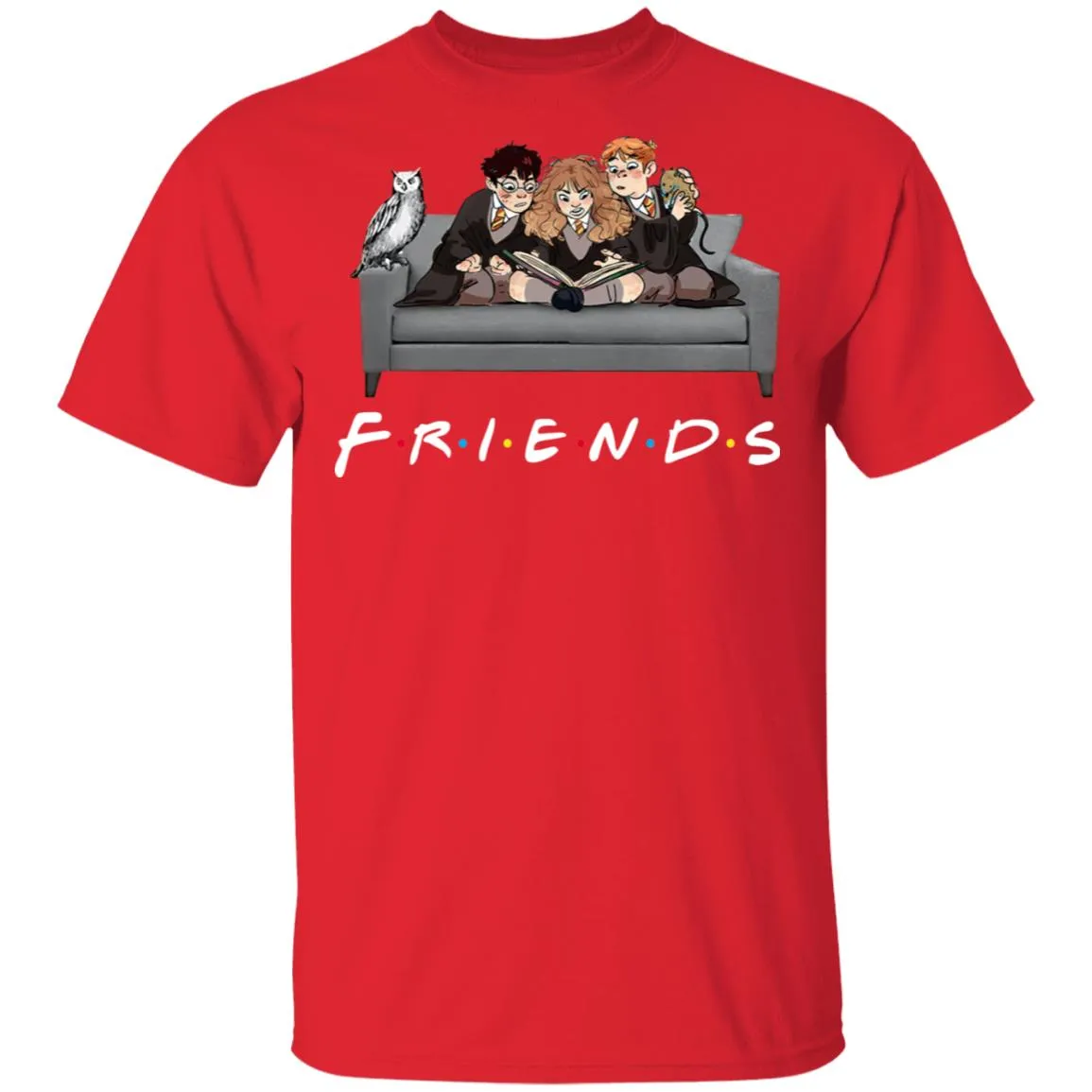 The Golden Trio FRIENDS Harry Potter Hermione & Ron Men's T-Shirt 8 redirect 989