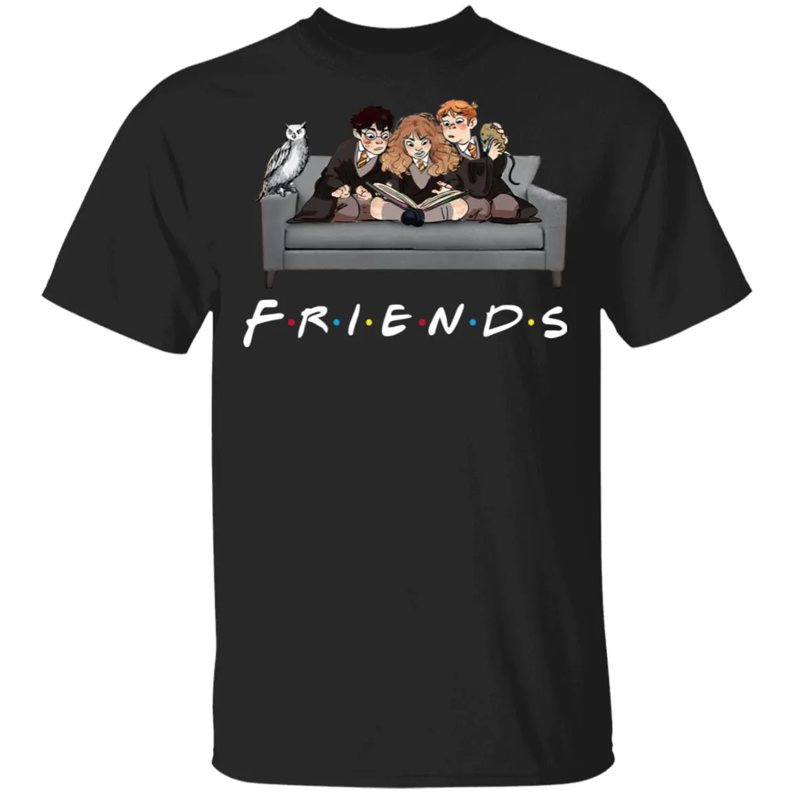 The Golden Trio FRIENDS Harry Potter Hermione & Ron Men's T-Shirt 9 redirect 990