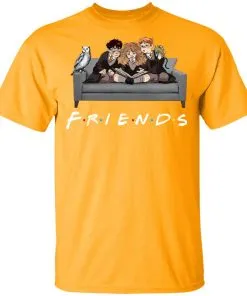 The Golden Trio FRIENDS Harry Potter Hermione & Ron Men's T-Shirt 20 redirect 992