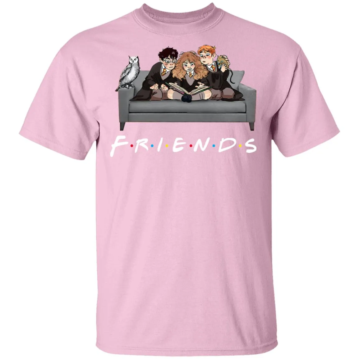 The Golden Trio FRIENDS Harry Potter Hermione & Ron Men's T-Shirt 12 redirect 993
