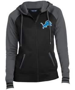 Private: Detroit Lions Ladies’ Moisture Wick Full-Zip Hooded Jacket