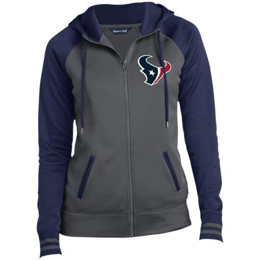 Private: Houston Texans Ladies’ Moisture Wick Full-Zip Hooded Jacket