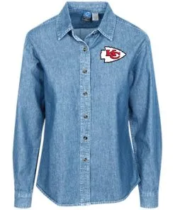 Kansas City Chiefs Women’s LS Denim Shirt