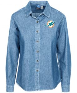Private: Miami Dolphins Women’s LS Denim Shirt