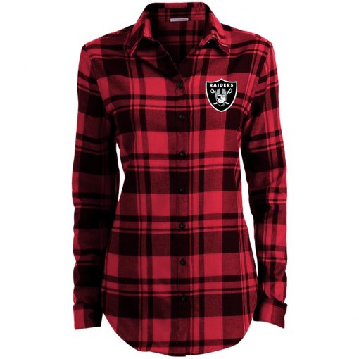 Private: Oakland Raiders Ladies’ Plaid Flannel Tunic