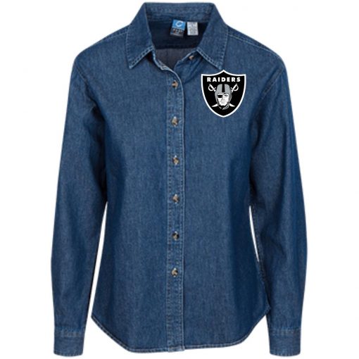 Private: Oakland Raiders Women’s LS Denim Shirt