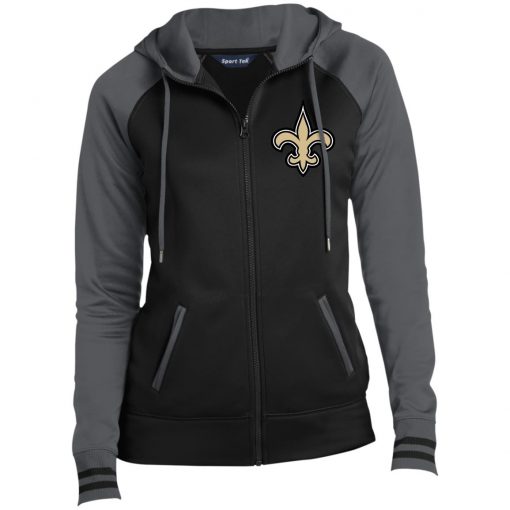 Private: Orleans Saints Ladies’ Moisture Wick Full-Zip Hooded Jacket