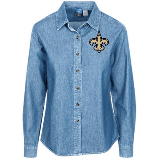 Private: Orleans Saints Women’s LS Denim Shirt