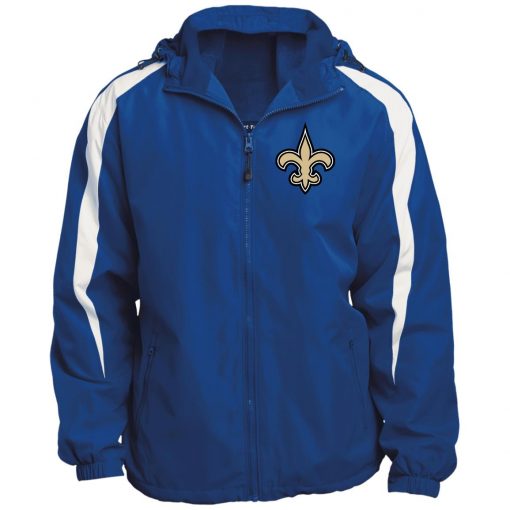 Private: Orleans Saints Fleece Lined Colorblocked Hooded Jacket