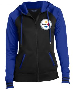 Private: Pittsburgh Steelers Ladies’ Moisture Wick Full-Zip Hooded Jacket