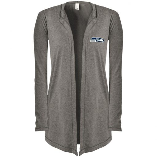 Private: Seattle Seahawks NFL Pro Line Gray Victory Women’s Hooded Cardigan