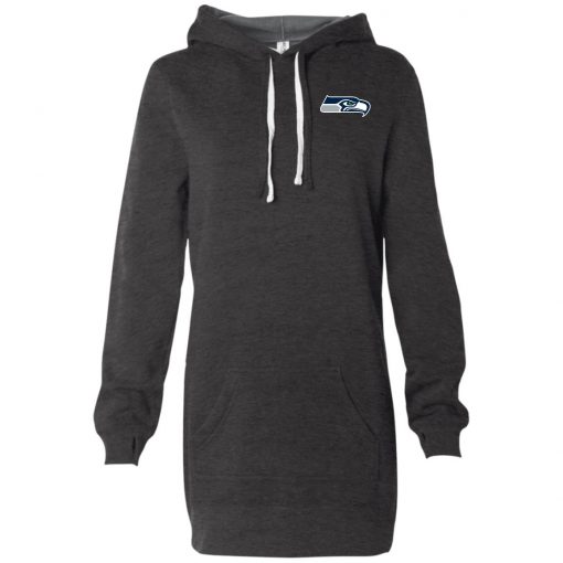 Private: Seattle Seahawks NFL Pro Line Gray Victory Women’s Hooded Pullover Dress