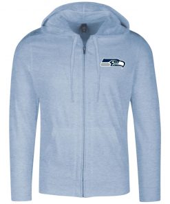 Private: Seattle Seahawks NFL Pro Line Gray Victory Lightweight Full Zip Hoodie