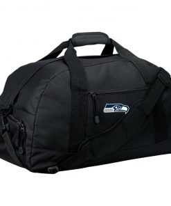Private: Seattle Seahawks NFL Pro Line Gray Victory Basic Large-Sized Duffel Bag