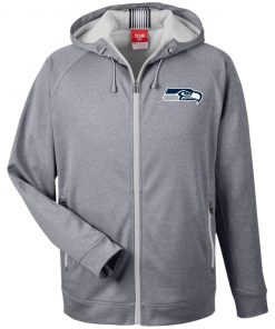 Private: Seattle Seahawks NFL Pro Line Gray Victory Men’s Heathered Performance Hooded Jacket
