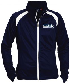 Private: Seattle Seahawks NFL Pro Line Gray Victory Ladies’ Raglan Sleeve Warmup Jacket
