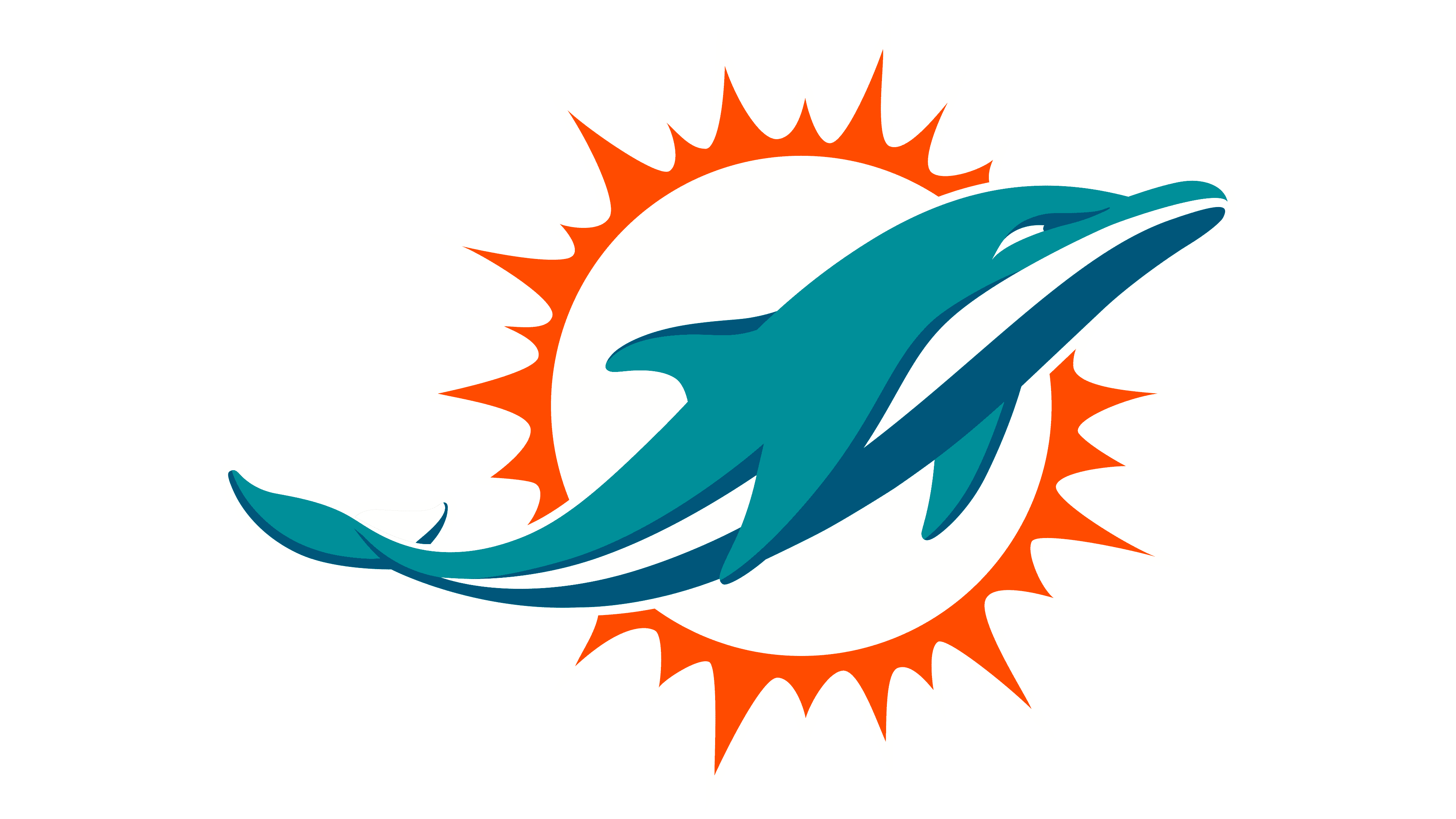 How has the Miami Dolphins team logo changed?