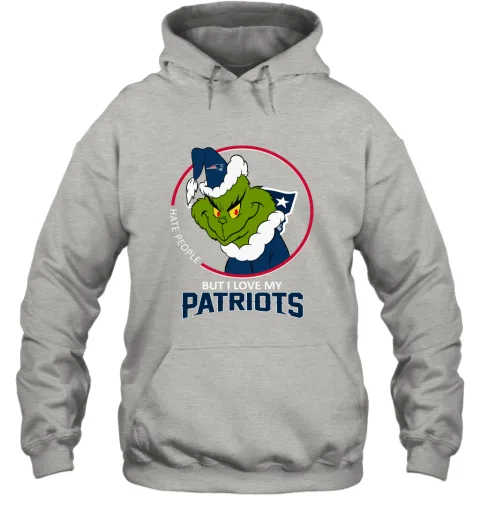 I Hate People But I Love My New England Patriots Grinch NFL Hoodie I Hate People But I Love My New England Patriots Grinch NFL Hoodie
