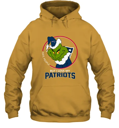 I Hate People But I Love My New England Patriots Grinch NFL Hoodie I Hate People But I Love My New England Patriots Grinch NFL Hoodie