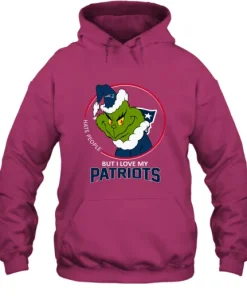 I Hate People But I Love My New England Patriots Grinch NFL Hoodie