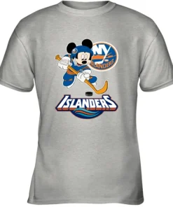 NHL Hockey Mickey Mouse Team New York Islanders Youth T-Shirt