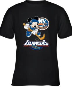 NHL Hockey Mickey Mouse Team New York Islanders Youth T-Shirt