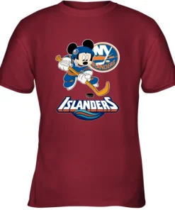 NHL Hockey Mickey Mouse Team New York Islanders Youth T-Shirt