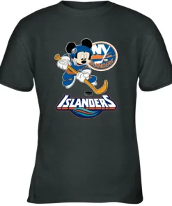 NHL Hockey Mickey Mouse Team New York Islanders Youth T-Shirt