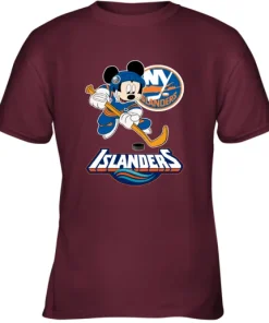 NHL Hockey Mickey Mouse Team New York Islanders Youth T-Shirt
