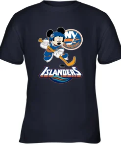 NHL Hockey Mickey Mouse Team New York Islanders Youth T-Shirt