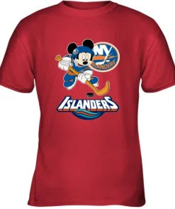 NHL Hockey Mickey Mouse Team New York Islanders Youth T-Shirt