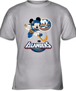 NHL Hockey Mickey Mouse Team New York Islanders Youth T-Shirt
