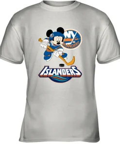NHL Hockey Mickey Mouse Team New York Islanders Youth T-Shirt