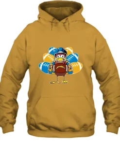 Los Angeles Chargers Turkey Football Thanksgiving Hoodie 4 Los Angeles Chargers Turkey Football Thanksgiving Hoodie
