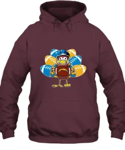 Los Angeles Chargers Turkey Football Thanksgiving Hoodie 7 Los Angeles Chargers Turkey Football Thanksgiving Hoodie