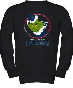 I Hate People But I Love My New England Patriots Grinch NFL Youth Sweatshirt 3 I Hate People But I Love My New England Patriots Grinch NFL Youth Sweatshirt