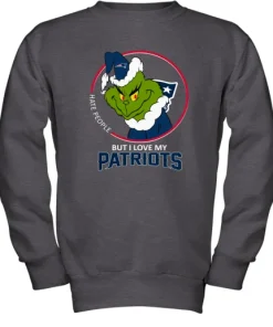 I Hate People But I Love My New England Patriots Grinch NFL Youth Sweatshirt 7 I Hate People But I Love My New England Patriots Grinch NFL Youth Sweatshirt