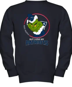 I Hate People But I Love My New England Patriots Grinch NFL Youth Sweatshirt 4 I Hate People But I Love My New England Patriots Grinch NFL Youth Sweatshirt