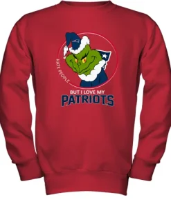 I Hate People But I Love My New England Patriots Grinch NFL Youth Sweatshirt 10 I Hate People But I Love My New England Patriots Grinch NFL Youth Sweatshirt