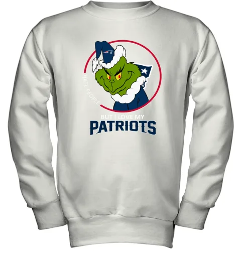 I Hate People But I Love My New England Patriots Grinch NFL Youth Sweatshirt I Hate People But I Love My New England Patriots Grinch NFL Youth Sweatshirt