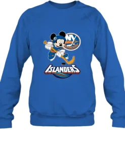NHL Hockey Mickey Mouse Team New York Islanders Sweatshirt
