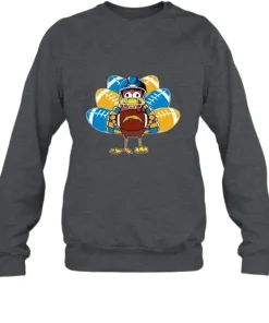 Los Angeles Chargers Turkey Football Thanksgiving Sweatshirt 7 Los Angeles Chargers Turkey Football Thanksgiving Sweatshirt
