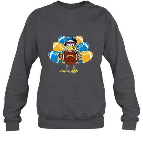 Los Angeles Chargers Turkey Football Thanksgiving Sweatshirt Los Angeles Chargers Turkey Football Thanksgiving Sweatshirt