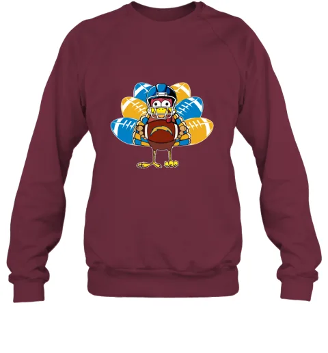 Los Angeles Chargers Turkey Football Thanksgiving Sweatshirt Los Angeles Chargers Turkey Football Thanksgiving Sweatshirt