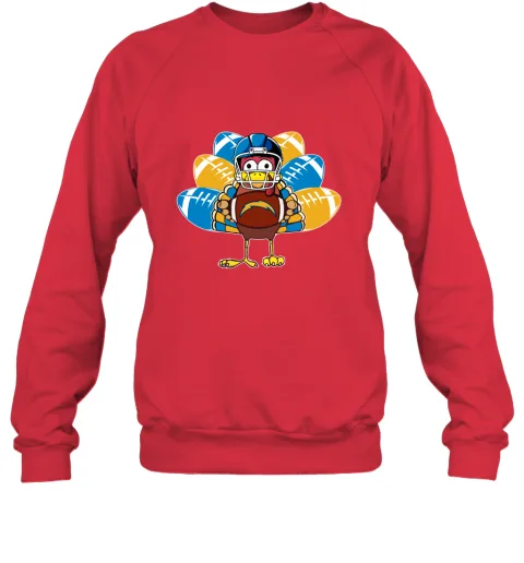 Los Angeles Chargers Turkey Football Thanksgiving Sweatshirt Los Angeles Chargers Turkey Football Thanksgiving Sweatshirt